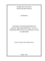 Xây dựng và sử dụng một số bài tập chương “dòng điện không đổi”  vật lí 11 nhằm phát triển năng lực giải quyết vấn đề của học sinh 