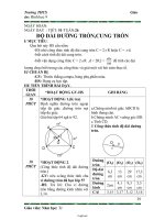 Giáo án Lớp 9 - Môn Hình học - Tiết 51 - Tuần 26: Độ dài đường tròn, cung tròn