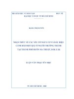 nhận thức về các yếu tố nguy cơ và dấu hiệu cảnh báo đột quỵ ở người trưởng thành tại thành phố buôn ma thuột, đắk lắk 