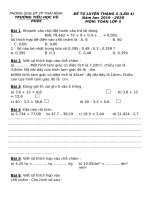 Hướng dẫn ôn tập lớp 5 tuần cuối tháng 4-2020