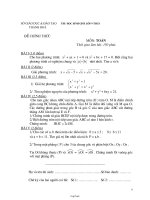 Đề và đáp án thi học sinh giỏi môn Toán lớp 9 - Đề số 9