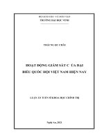 Hoạt động giám sát của đại biểu quốc hội việt nam hiện nay 