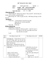 Giáo án Tập làm văn Lớp 3 - Tuần 4 - Bài: Nghe kể 