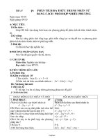Giáo án Toán Đại số 8 tiết 13: Phân tích đa thức thành nhân tử bằng cách phối hợp nhiều phương