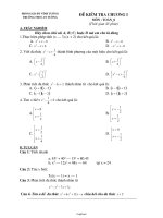 Đề kiểm tra chương I môn: Toán 8