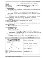 Giáo án Hình học lớp 7 - Tiết 25: Trường hợp bằng nhau thứ hai của tam giác cạnh - Góc - cạnh (c. g. c)