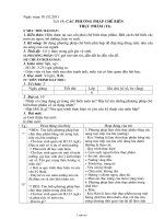 Giáo án Công nghệ 6 - Tiết 45: Các phương pháp chế biến thực phẩm (Tiết 2) - Năm học 2010-2011