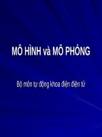 MÔ HÌNH và mô PHỎNG (mô HÌNH hóa và mô PHỎNG SLIDE) (chữ biến dạng do slide dùng font VNI times, tải về xem bình thường) 