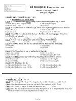 Đề thi học kì II năm học: 2010 – 2011 môn thi: Công nghệ khối 7