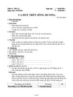 Giáo án Ngữ văn 6 - Tiết 113: Ca Huế trên sông Hương - Năm học 2010-2011