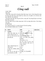 Giáo án Vật lí Lớp 8 - Tiết 16, Bài 15: Công suất - Năm học 2005-2006