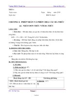 Giáo án Đại số 8 kì 1 - Trường THCS Thanh Lạc