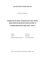 Nghiên cứu sử dụng vỏ chanh leo ủ chua trong khẩu phần ăn cho bò sữa nuôi tại công ty cổ phần giống bò sữa mộc châu   sơn la   