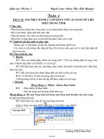 Giáo án Tin học 7 tuần 4 tiết 7+ 8: Bài thực hành 2: làm quen với các dạng dữ liệu trên trang tính