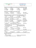 Đề Thi Học Kỳ 2 Có Đáp Án Tiếng Anh 11 – Đề 6