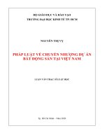 Pháp luật về chuyển nhượng dự án bất động sản tại việt nam 