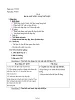 Giáo án Tin học 7 - Tiết 51, Bài 8: Sắp xếp và lọc dữ liệu - Năm học 2010-2011