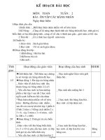 Giáo án Toán Lớp 3 - Tuần 2 - Bài: Ôn tập các bảng nhân