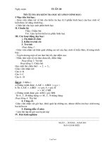 Bài giảng môn học Hình học lớp 7 - Tuần 18 - Tiết 32: Trả bài kiểm tra học kì I (tiếp)