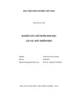 Nghiên cứu chế phẩm sinh học cải tạo đất nhiễm mặn   