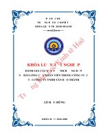 ĐÁNH GIÁ CÁC YẾU TỐ ẢNH HƯỞNG ĐẾN SỰ HÀI LÒNG CỦA NHÂN VIÊN TRONG CÔNG VIỆC