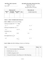 Bài kiểm tra học kì II (cuối năm) năm học: 2010 – 2011 môn: Toán lớp: 6 thời gian làm bài: 90 phút