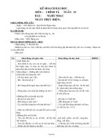 Giáo án Chính tả Lớp 3 - Tuần 23 - Bài: Nghe nhạc