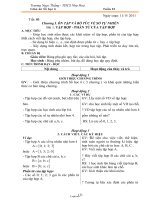 Giáo án môn học Đại số 7 - Phạm Thế Anh - Tiết 40: Trả bài kiểm tra học kì I