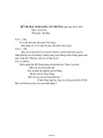 Đề thi học sinh giỏi cấp trường năm học 2010 - 2011 môn : Lịch sử 6 thời gian : 60 phút