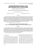 Xây dựng hệ thống thông tin kế toán theo lý thuyết quản trị thông minh tại công ty cổ phần An Phú Hưng