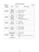 Kế hoạch bài học lớp 1 - Tuần thứ 4 năm 2010