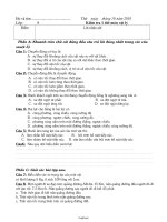 Đề kiểm tra 1 tiết môn Vật lí Lớp 8 - Năm học 2010-2011