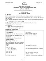 Thiết kế bài học khối lớp 4 - Tuần học 24