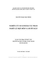 Nghiên cứu so sánh hai tác phẩm nghìn lẻ một đêm và mười ngày     