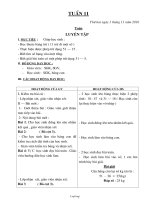 Thiết kế bài dạy lớp 2 - Tuần dạy 11 năm 2010