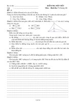 Kiểm tra một tiết môn: Hình học 7 (chương III)