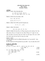 Đề kiểm tra học kì I môn: Toán 6 thời gian: 90 phút