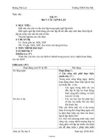 Giáo án Công nghệ 6 - Tiết 2, Bài 1: Các loại vải thường dùng trong may mặc - Nguyễn Thị Tuyết Minh