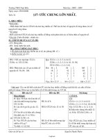 Giáo án lớp 6 môn học Đại số - Tiết 32 - Bài 17: Ước chung lớn nhất