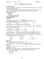 Bài giảng môn học Đại số lớp 7 - Tuần 31 - Tiết 65, 66: Kiểm tra cuối năm