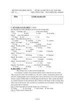 Đề thi lại học kì II lớp :7 môn: Tiếng Anh