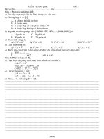 Giáo án Kiểm tra 45 Phút Đề: I môn toán lớp 6