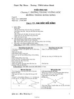 Bài giảng môn học Hình học lớp 7 - Tuần 1 - Tiết 1: Bài 1: Hai góc đối đỉnh (tiết 1)