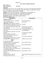 Thiết kế bài học khối lớp 1 - Tuần lễ 13 năm 2010