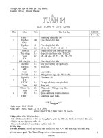 Giáo án các môn học khối lớp 2 - Tuần 14 - Trường TH số 1 Phước Quang