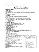 Giáo án Ngữ văn 8 chuẩn KTKN tiết 85: Câu cầu khiến