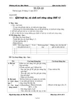 Giáo án các môn học khối lớp 2 - Tuần 15 - TRường tiểu học Yên Thành