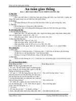 Giáo án An toán giao thông lớp 4 - Học kì I - Trường TH & THCS Dương Hòa