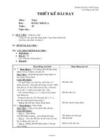 Giáo án Toán lớp 2 - Tuần 19 - Bài: Bảng nhân 2