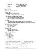 Giáo án Toán Đại số 8 tiết 68: Ôn tập cuối năm